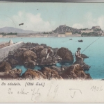 Griechenland/Österreich - 2x10 H. Portomarke Ansichtskarte Korfu Innsbruck 1906