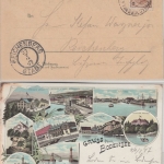 Österreich - K.K. Österr. Schiffspost a. Bodensee K1 Mehrbild-Farblitho 1897 n.