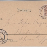 Österreich - K.K. Österr. Schiffspost a. Bodensee K1 Mehrbild-Farblitho 1897 n.