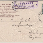 Österreich - Trhanov Chodenschloss Postablage Ra2 Karte Domazlice Amberg 1904