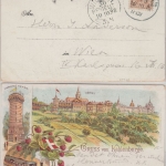 Österreich - L.B. Kahlenberg Postablage Ra1 Farblitho Ortskarte Wien 1898