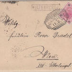 Österreich - Altenberg Postablage Ra1 Brief n. Wien 11.8.1901 Inhalt !!