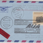 Österreich - AUA Erstflug Innsbruck - Wien 1963 Eilbrief Etappe Graz