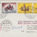 Österreich - AUA Erstflug Rom - Wien 1964 Zuleitungspost San Marino - selten !!
