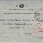 Portugal - 3,50 E. NATO OTAN Luftpostbrief i.d. SCHWEIZ Lissabon - Zürich 1952
