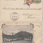 St. Thome e Principe 5+10 R. König Carlos AK Roca Boa Entrada n. FRANKREICH 1905