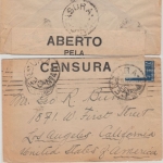 Portugal - 7 1/2 C. Ceres Zensurbrief n. USA Lissabon - Los Angeles 1918