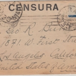 Portugal - 7 1/2 C. Ceres Zensurbrief n. USA Lissabon - Los Angeles 1918