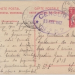 Portugal - 2 C. Ceres Ganzsache n. FRANKREICH a. portug. Leutnant APO S18 1917