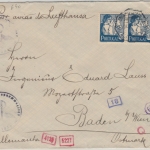 Portugal - 2x1,75 E. Volkstrachten Luftpostbrief Lissabon - Baden 1941 Zensur