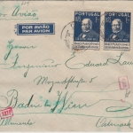 Portugal - 2x1,75 E. Rowland Hill Luftpostbrief Lissabon - Baden 1941 Zensur