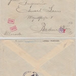 Portugal - 2x1,75 E. Volkstrachten Luftpostbrief Lissabon Baden 29.9.41 Zensur