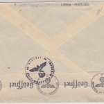 Portugal - 2x1,75 E. Volkstrachten Luftpostbrief Lissabon Baden 29.9.41 Zensur