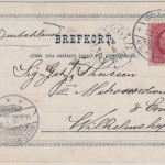 Schweden - 10 Ö. König Oscar Karte Göteborg - Wilhelmshaven 1900 sw-Mehrbild-AK