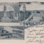 Schweden - 10 Ö. König Oscar Karte Göteborg - Wilhelmshaven 1900 sw-Mehrbild-AK