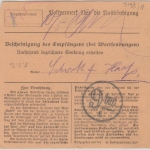 Bayern - 4x75 Pfg. Ludwig/Volksstaat Einschreiben Paketkarte Frensdorf 8. MAI 20