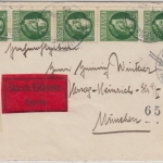 Bayern - 7x5 Pfg. Ludwig Eilbrief Dillingen a.D. - München 1915