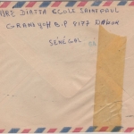 Senegal - 200 F. Femme Rurale u.a. Luftpostbrief n. USA Dakar 1987 crash cover