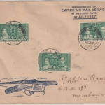 Kenya - Dar es Salam 1937 Inauguration Empire Air Mail Service at reduced rate
