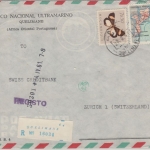 Mocambique - Quelimane 1961 Luftpost Einschreibnebrief i.d. SCHWEIZ - Zürich