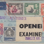 Uganda - Kitale 27. AUG 47 Luftpostbrief n. Wuppertal Zensur Retourvermerk