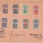Togo - Occupation Franco-Anglaise Teilsatz Einschreibebrief i.d. SCHWEIZ 1917