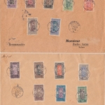 Togo - Dahomey Teilsatz - 2 Einschreibebriefe i.d. SCHWEIZ 1916