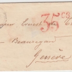 Frankreich/Schweiz - 58 Barais 1851 L2 Brief n. Genf Taxierung 35 Cs