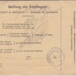 Schweiz - 1 Fr. sitz. Helvetia Paketkarte Bern - Bad Kissingen 1917