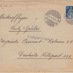 Schweiz - 25 Rp sitz. Helvetia Zensurbrief Winterthur Deutsche Feldpost 131 1917