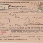 Schweiz - 30 Rp sitz. Helvetia Einzugsmandat Einschreiben Salvan Evionnaz 1922