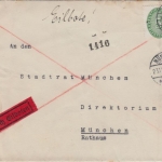 DR - 40 Pfg. Strohhut u.a. Eilboten/Rohrpost Ortsbrief München 1929