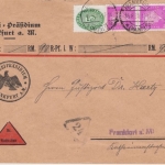 DR - 3x10 Pfg. Ebert POL-Lochung u.a. Nachnahme Ortsbrief Frankfurt a.M. 1931