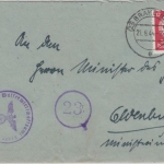 DR - 12 Pfg. Hkr. Dienstbrief 23 Brake - Oldenburg 21.8.44