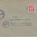 DR - 12 Pfg. Hkr. Dienstbrief 23 Brake - Oldenburg 11.4.45