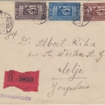 Ägypten - XV. Concilium Ophthalmologicum Satz Einschreiben n. JUGOSLAWIEN Cairo