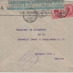Ägypten - 2x5 Mill Sphinx Zensurbrief i.d. SCHWEIZ Kairo - Altdorf 1916