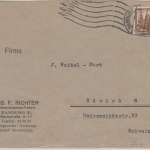 DR - 50 Pfg. Nothilfe Lübeck Holstentor Brief i.d. SCHWEIZ Hamburg - Zürich 1932