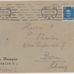 DR - 25 Pfg. Goethe IAA Überdruck Brief-Vds. i.d. SCHWEIZ Berlin Bern 1927