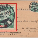 DR - 5 Pfg. Rheinland Perfin LH karte Hannover - Hameln 1925