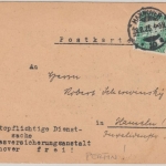 DR - 5 Pfg. Rheinland Perfin LH karte Hannover - Hameln 1925