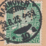 DR - 5 Pfg. Rheinland Perfin LH karte Hannover - Hameln 1925