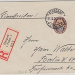 DR - 50 Pfg. Nothilfe Wappen Einschreibebrief Stargard Pom. - Berlin 1926