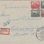 DR - IPOSTA 1930 Herzstück Einschreibebrief Sonder-R-Zettel SST Berlin 21.9.30