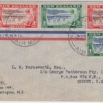 Neuseeland - Health stamps 1948 2x a. Luftpostbrief Wellington - Sydney