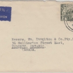 Neuseeland - 2 Sh. Captain Cook Poverty bay Luftpostbrief n. KANADA Wellington