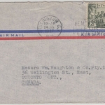 Neuseeland - 2 Sh. Captain Cook Poverty Bay Luftpostbrief Wellington 1947 n.