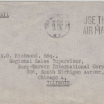 Neuseeland - 1'3 Sh. George VI. Luftpostbrief n. USA Christchurch - Chicago 1950