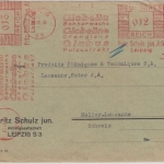 Deutsches Reich - 12+13 Pfg. AFS "Globella" Brief i.d. SCHWEIZ Leipzig 1933 n.