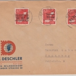 Berlin - 8 Pfg. Arbeiter Band/SBZ/Berlin Brief Berlin W15 - Hannover 10.9.48